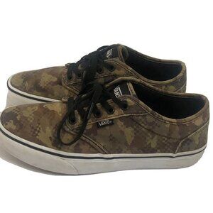 Vans Mens Shoes 8.5 Camo Sneakers Green Olive Low Athletic Casual.